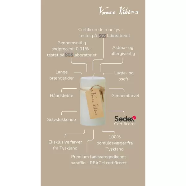 Lübech Living - Timber Bloklys, Ø:8*15 Lübech Living - Timber Bloklys, Ø:8*15