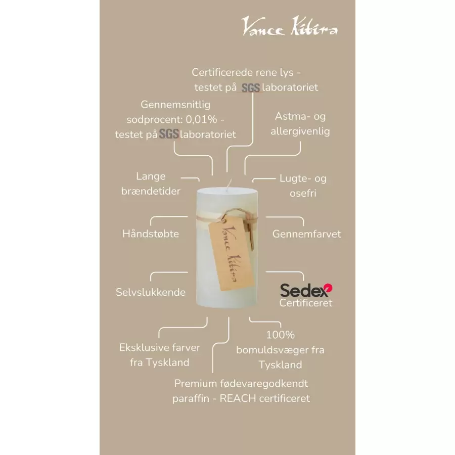Lübech Living - Timber Bloklys,  Ø:8*15
