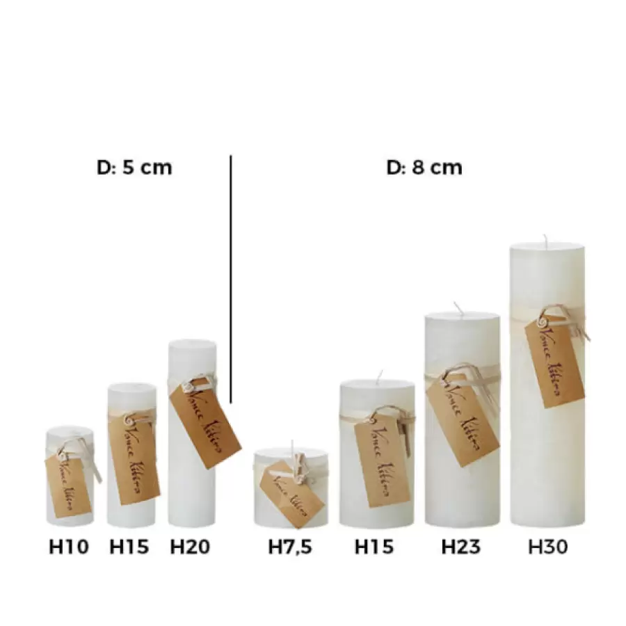 Lübech Living - Timber Bloklys, Charcoal Ø:8*23