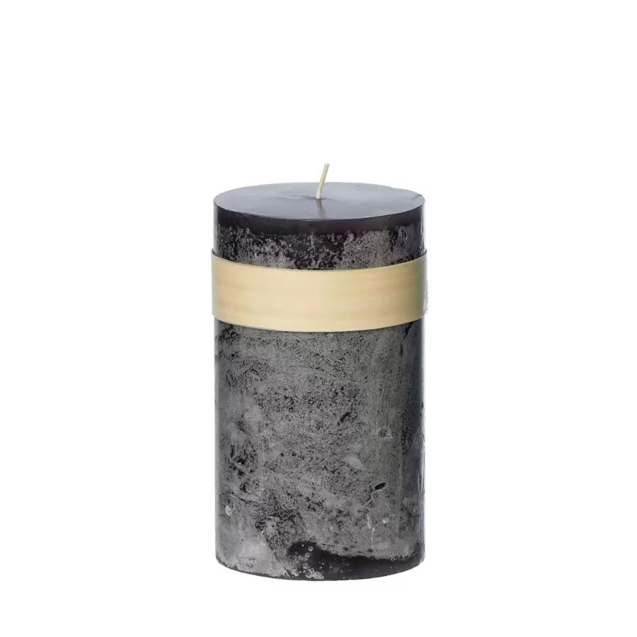 Lübech Living - Timber Bloklys, Charcoal Ø:8*23