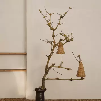 Ferm Living - 2 Flettede Juleklokker, Natur Ferm Living - 2 Flettede Juleklokker, Natur