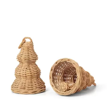 Ferm Living - 2 Flettede Juleklokker, Natur