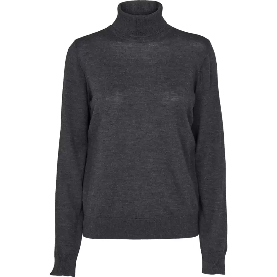 Basic Apparel - Vera Roll Neck, merino uld - vælg farve