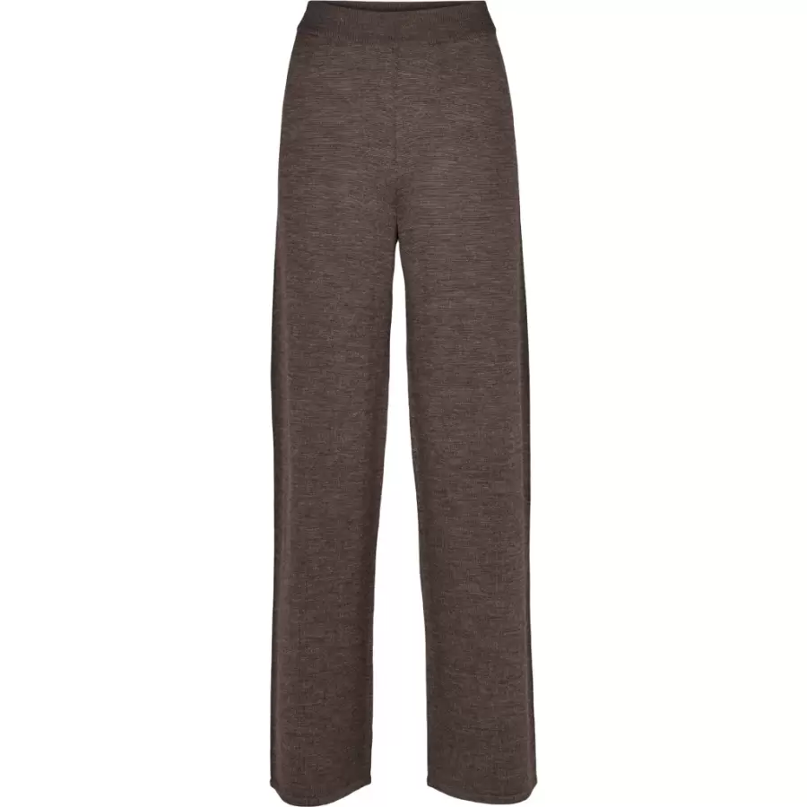 Basic Apparel - Vera Wide Pant, merinould  - vælg farve