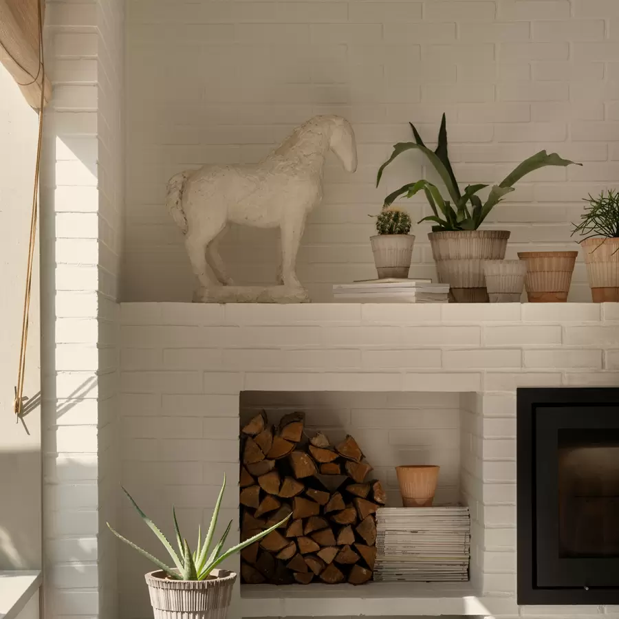 Bergs Potter - Ø:21 Atlas Uglaseret, Grå inkl underskål  - Hent selv