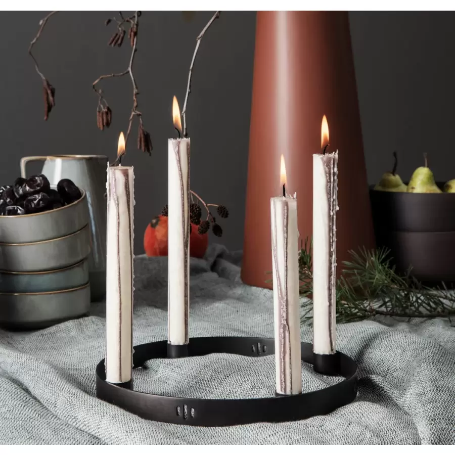 ferm LIVING - Adventsstage i sort messing, Circle Sort, Small