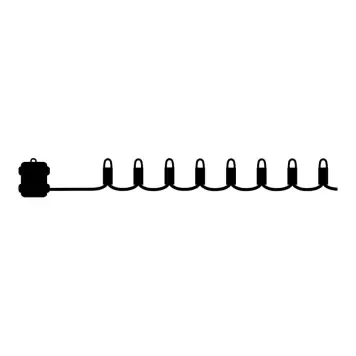 Sirius - Easy-Line julelys Batterikæde 40 LED, Varm Hvid