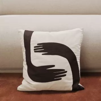 Ferm Living - Pudebetræk Pose, Coffee/Undyed