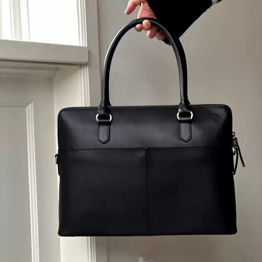 O My Bag - Arbejdstaske 16" Hayden, Black Classic Leather