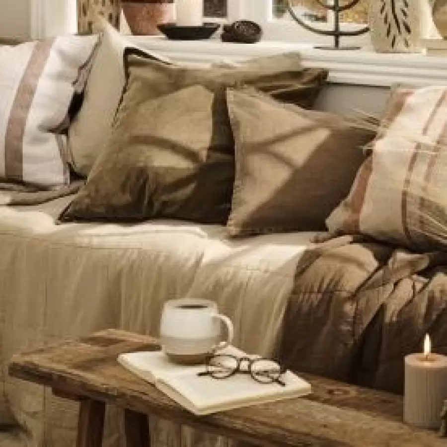 Ib Laursen -  Hør Pudebetræk, 40*60 cm. - masser af farver..