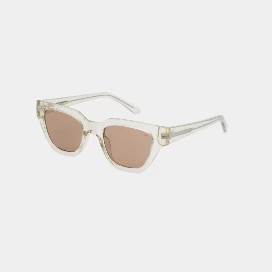A.Kjærbede - Solbrille Kaws, Ecru Transparent