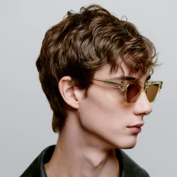 A.Kjærbede - Solbrille Kaws, Ecru Transparent