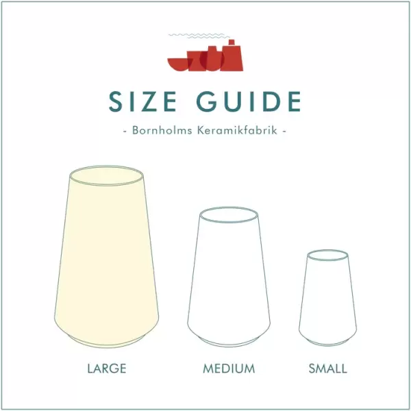 Bornholms Keramikfabrik - Ø-Vase, Large - Fl. farver