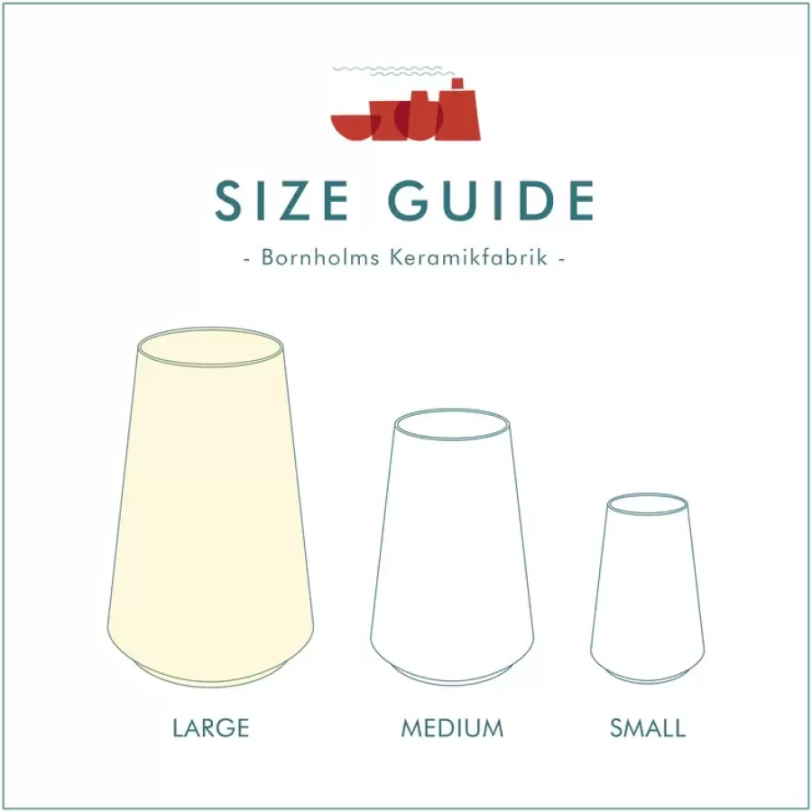 Bornholms Keramikfabrik - Ø-Vase, Large - Fl. farver