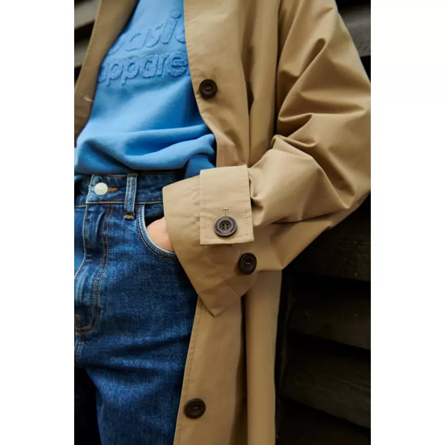 Basic Apparel - Gise Raglan Coat, Sepia Tint