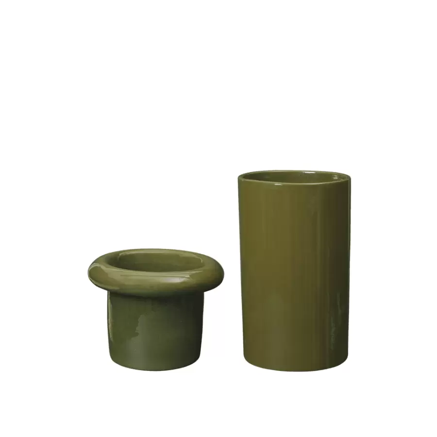 ferm LIVING - Rollo Pot Moss Green, H:46 - Hent selv