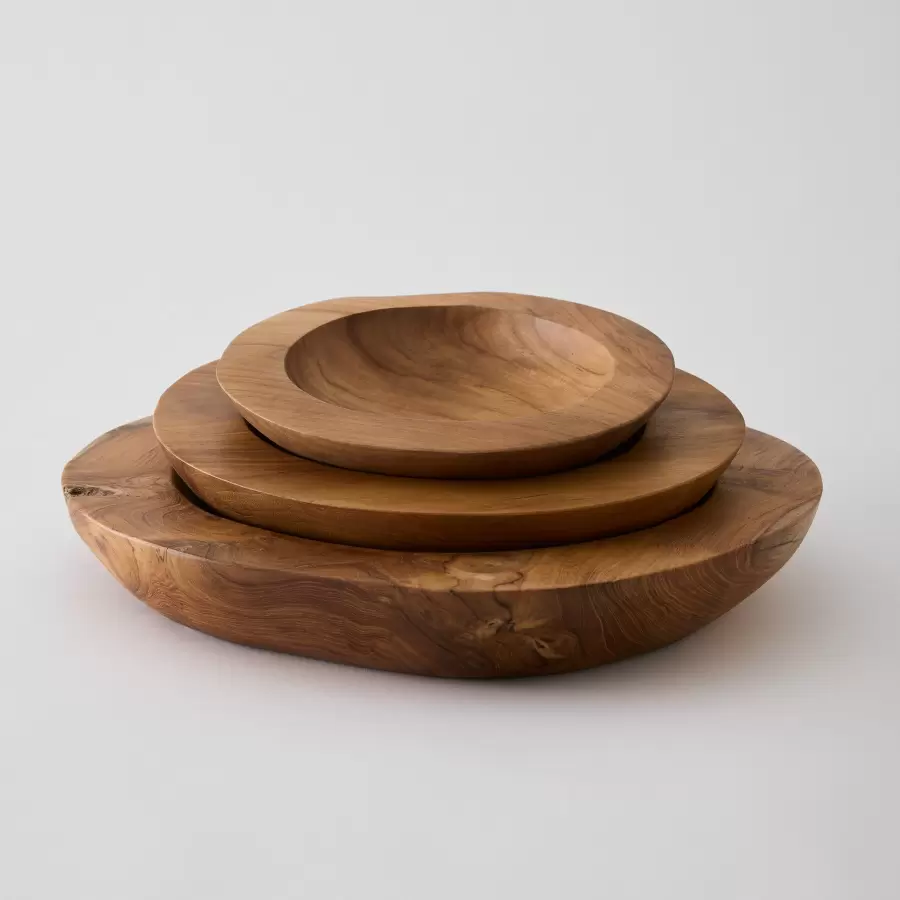 TELL ME MORE - Teak skål Medium, Ø:30