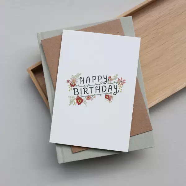 KARTOTEK - Kort Blomster, Happy Birthday