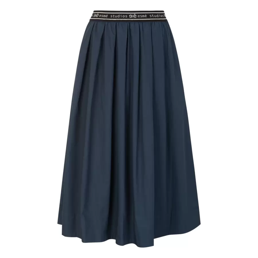 esmé studios - Calla Midi Nederdel, Dark Sapphire