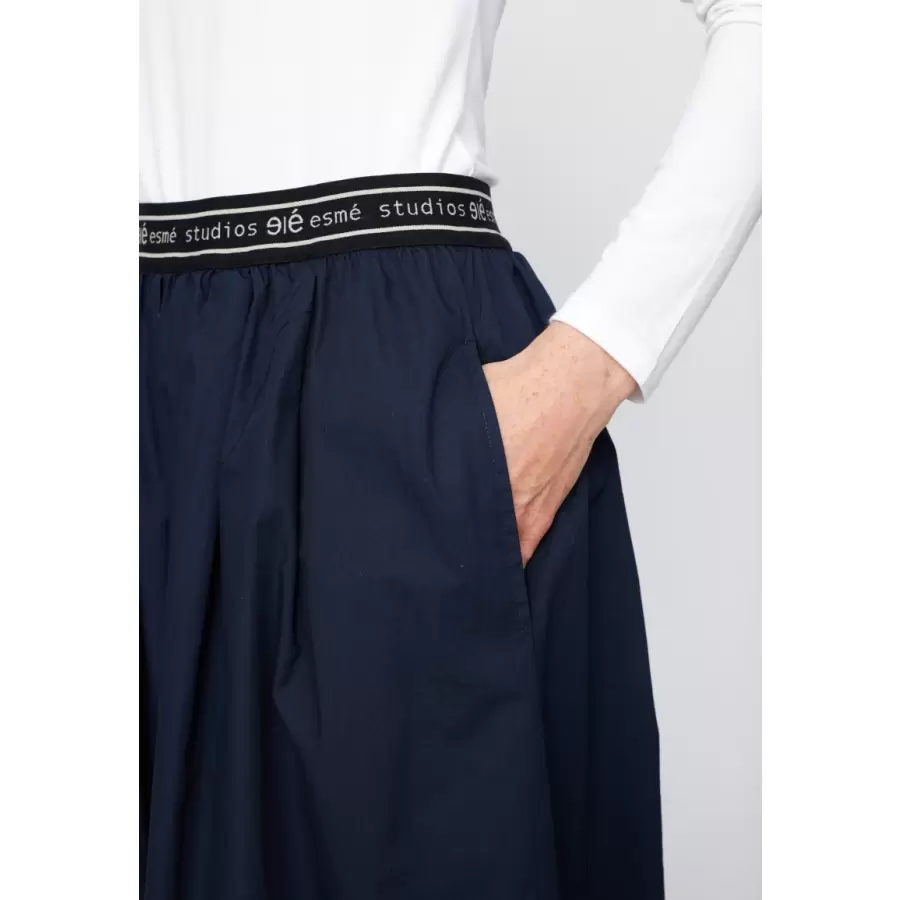 esmé studios - Calla Midi Nederdel, Dark Sapphire
