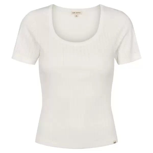 esmé studios - Ella Wide O-neck Top, Snow White