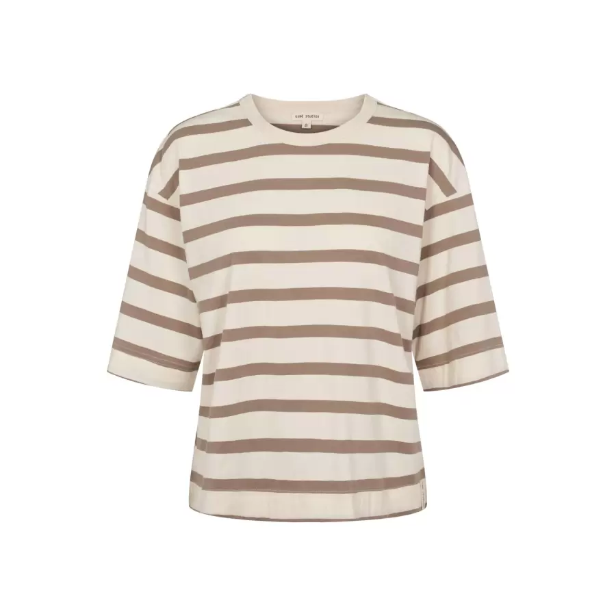 esmé studios - Signe 2/4 Boxy T-shirt, Stripe Fungi
