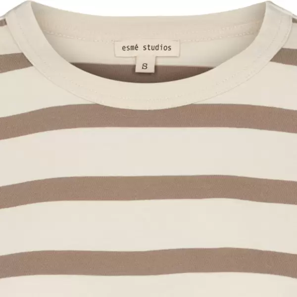 esmé studios - Signe 2/4 Boxy T-shirt, Stripe Fungi