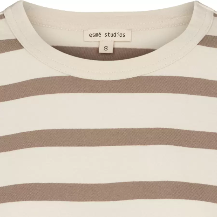 esmé studios - Signe 2/4 Boxy T-shirt, Stripe Fungi