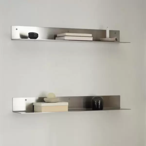 Acier Studio - Skagen hylde, Børstet rustfrit stål (150*15*10)