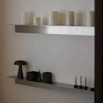 Acier Studio - Bergen hylde, Børstet rustfrit stål (120*15*10) Acier Studio - Bergen hylde, Børstet rustfrit stål (120*15*10)