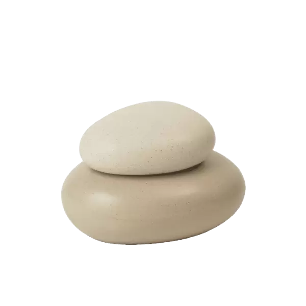 ferm LIVING - Pebble Box Medium, Sand/Cream