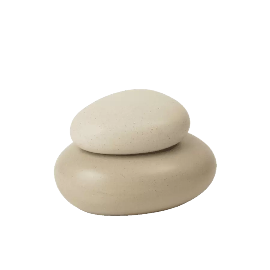 ferm LIVING - Pebble Box Medium, Sand/Cream