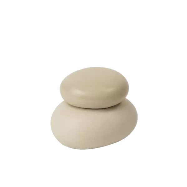 ferm LIVING - Pebble Box Small, Sand/Cream