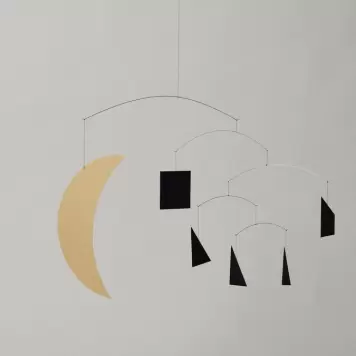 Ferm Living - Mobile Phase, Sort/Guld