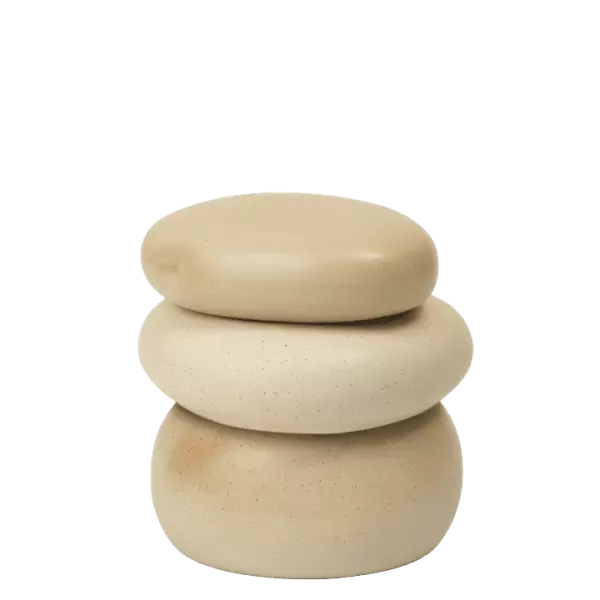 ferm LIVING - Pebble Box Large, Sand/Cream