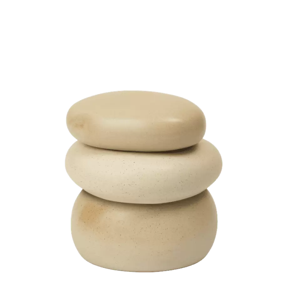 ferm LIVING - Pebble Box Large, Sand/Cream