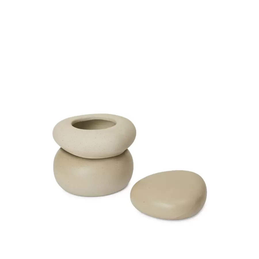 ferm LIVING - Pebble Box Large, Sand/Cream