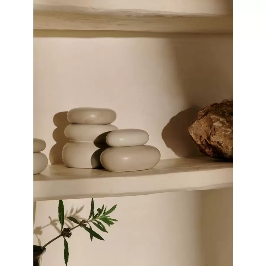 ferm LIVING - Pebble Box Large, Sand/Cream