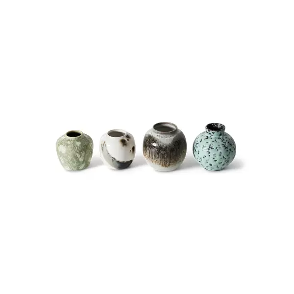HK living - 70s ceramics: small vases, canyon (set of 4)