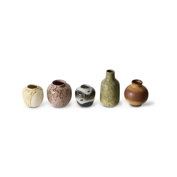 70s ceramics: 5 små vaser, pursuit 