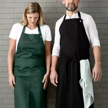 The Organic Company - Forklæde med slids og lomme, clay