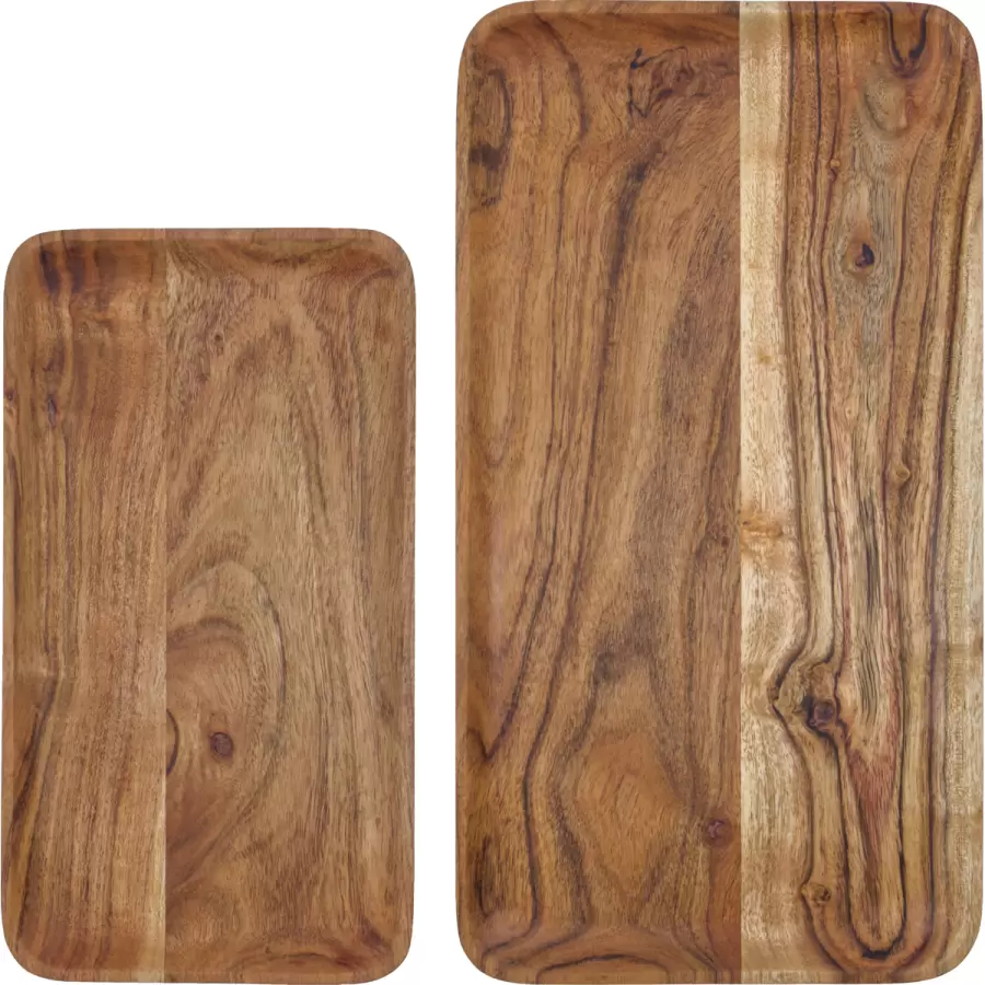 House Doctor - 2 Serveringsbakker, Wood L:43 og L:33