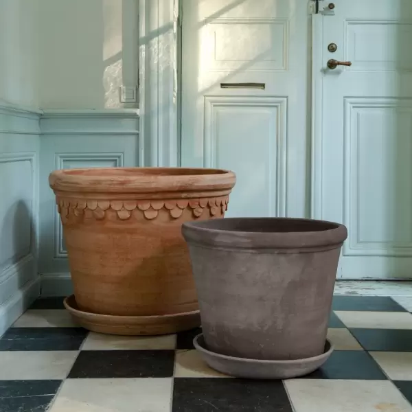 Bergs Potter - Ø:60 Uglaseret Krukke Flora grå, Bestillingsvare - Hent selv Bergs Potter - Ø:60 Uglaseret Krukke Flora grå, Bestillingsvare - Hent selv