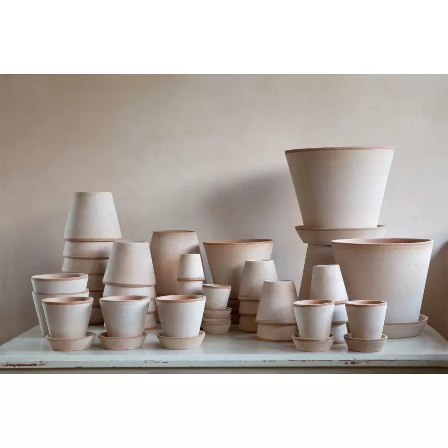 Bergs Potter - Urtepotte Julie inkl underskål, Rosa Ø:14 cm.