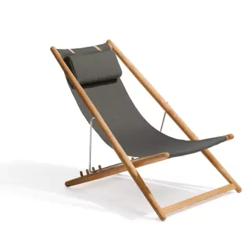 Skargaarden - H55 liggestol Teak og sunbrella stof Skargaarden - H55 liggestol Teak og sunbrella stof