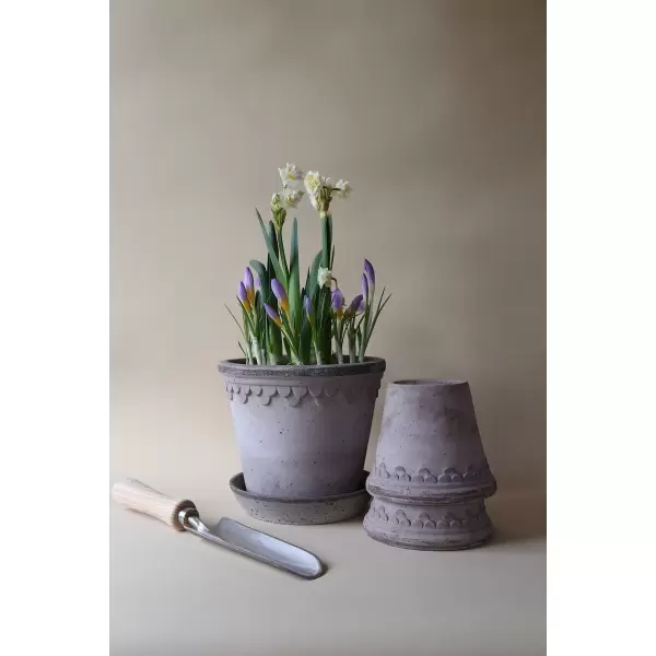 Bergs Potter - Ø:30 cm Uglaseret Københavnerpotte, Grå - Hent selv