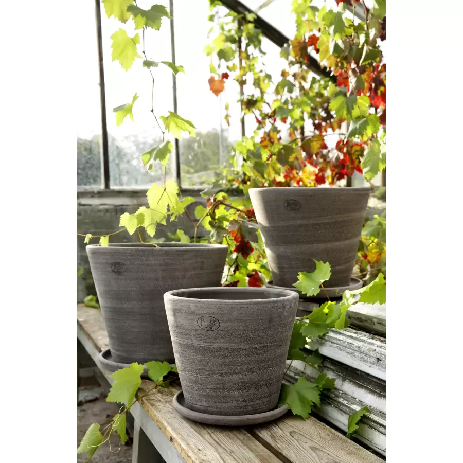 Bergs Potter - Ø:40 Uglaseret Julie, Grå - Hent selv - 35 x 41,5 x 41,5 cm