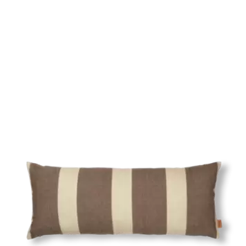 Ferm Living - Udendørs Pudebetræk Strand 30*72, Carob Brown/Parchment Ferm Living - Udendørs Pudebetræk Strand 30*72, Carob Brown/Parchment