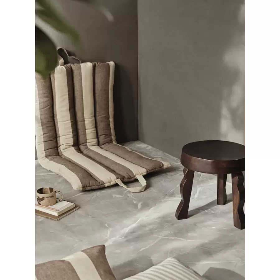 ferm LIVING - Udendørs Pudebetræk Strand 30*72, Carob Brown/Parchment
