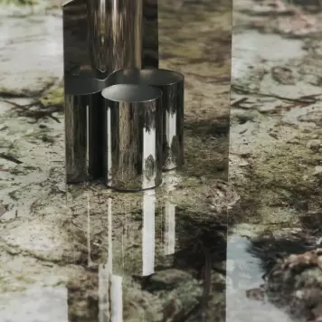 Ferm Living - Vase Eddy, Rustfrit stål